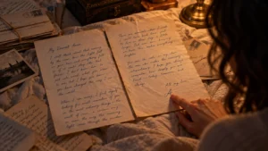 Two handwritten letters compared side by side, one capital A circled